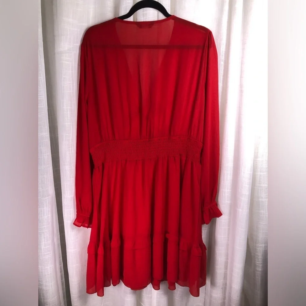 Chic Red Long Sleeve Dress - Picture 10 of 10